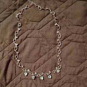 Blue Topaz And CZ Necklace